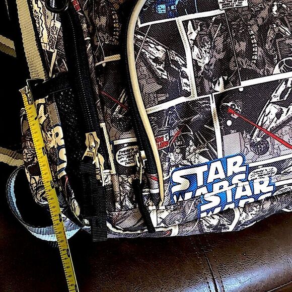 STAR WARS Back Pack Black & White Cartoon Funny Pages POTTERY BARN KIDS NWOT - Picture 11 of 16
